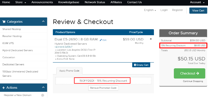 RackNerd Promo Codes